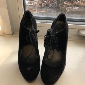 Stuart weitzman- velvet platform heels